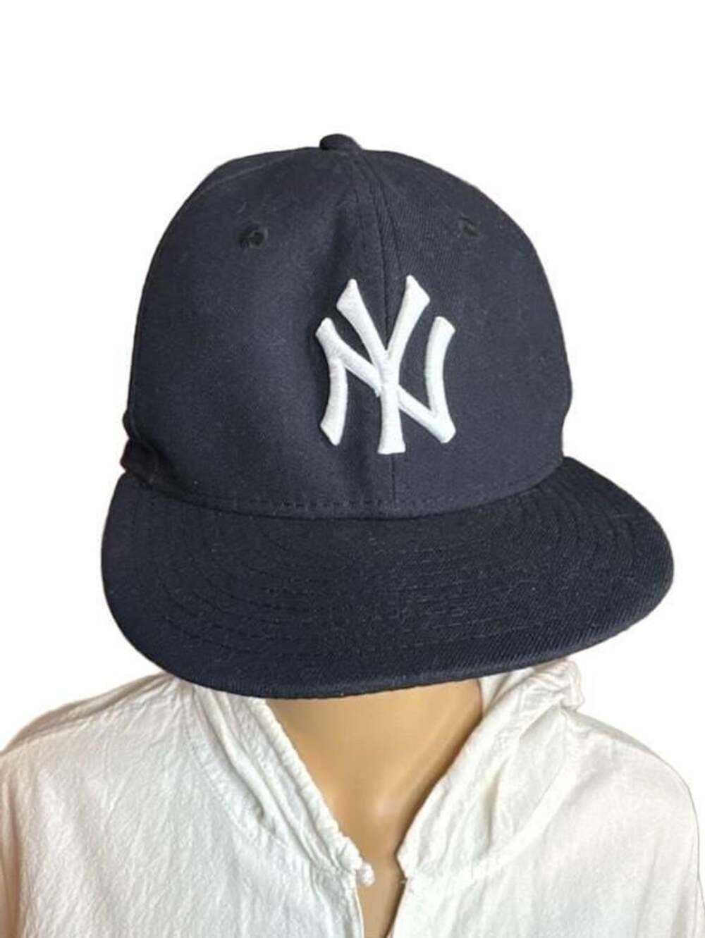 New Era 59FIFTY New York Yankees Navy Fitted Hat Size 7 5/8